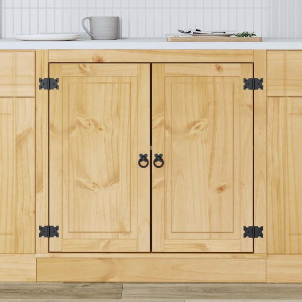 vidaXL Kapp riiuliga ladustamisega Kallis 80 x 46 x 81,5 cm Tahke mänd