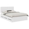 vidaXL Voodi raam sahtliga peaga Valge 140 x 190 cm Inseneripuit