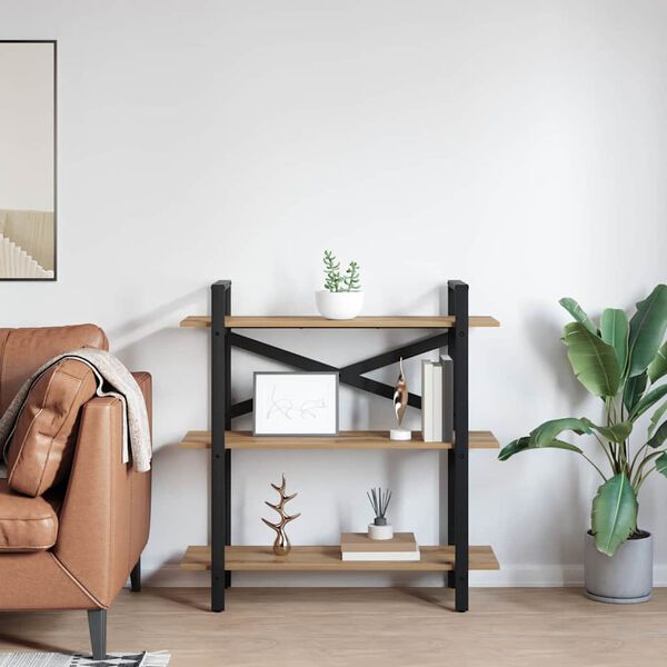 vidaXL Raamatukapp Käsitööpuu 100 x 33,5 x 102 cm Tehispuit