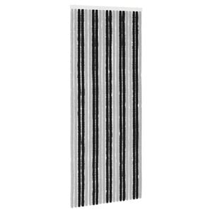 vidaXL S&auml;&auml;sev&otilde;rk Chenille Hall ja must 90 x 220 cm 100% PP