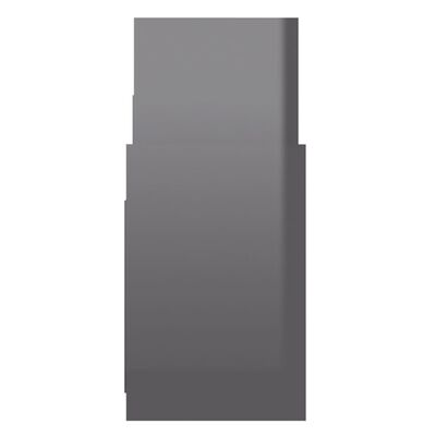 vidaXL kummut, kõrgläikega hall, 60 x 26 x 60 cm, puitlaastplaat
