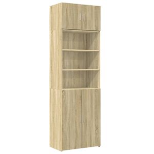 vidaXL hoiukapp, Sonoma tamm, 70 x 42,5 x 225 cm, tehispuit