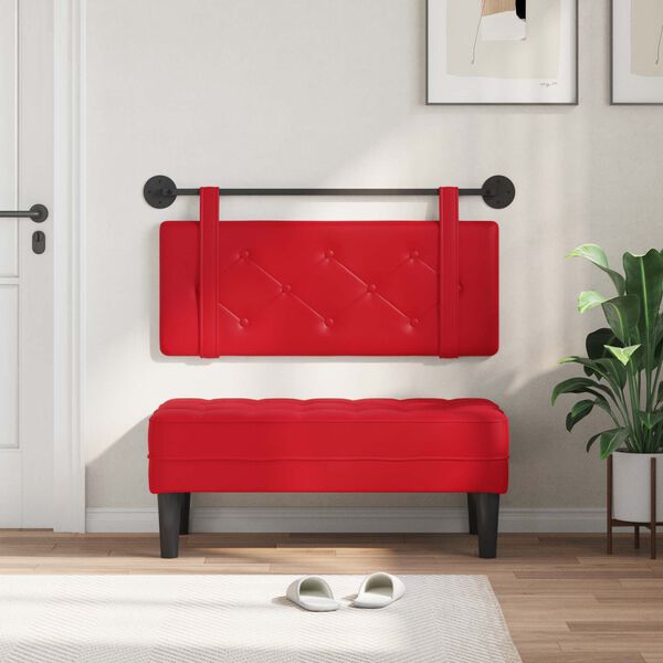 vidaXL Rippuv Peatoe Seinale kinnitatav Punane 100 cm Kunstnahk