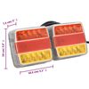 vidaXL haagisetuled 2 tk, punane, 10,5x7,5x10 cm, 12 V LED-pirn