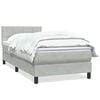 vidaXL Box Vedruvoodi madratsiga Helehall 80x210 cm samet