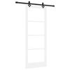 vidaXL Libisev uks Valge 83 x 211 cm Soe m&auml;nnipuit ja klaas