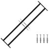 vidaXL Akna rest 115 x 30 cm Pulberv&auml;rvitud teras Must