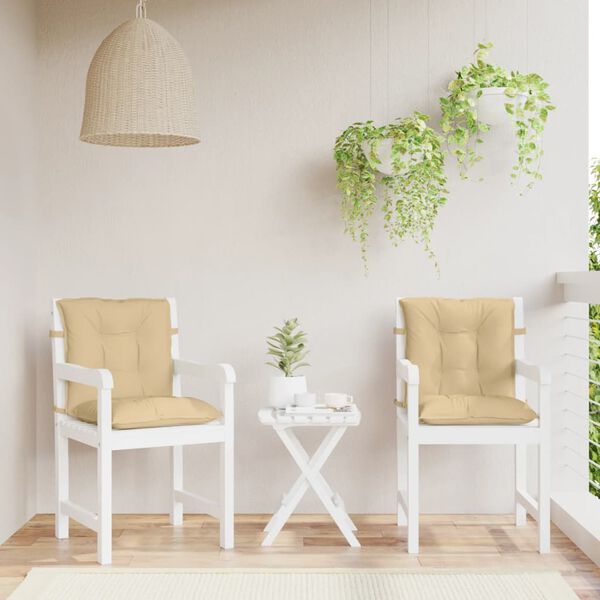 vidaXL madala seljatoega padjad 4 tk, beež 100x50x7 cm,kangas