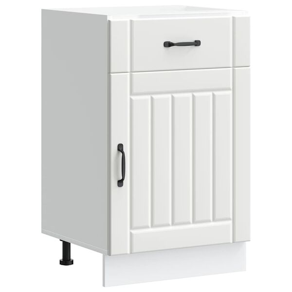 vidaXL köögi aluskapp Lucca, valge, tehispuit