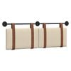 vidaXL Rippuv Peatoe &Uuml;ksv&auml;rviline cream 130 x 55 x 5 cm Antiik PU