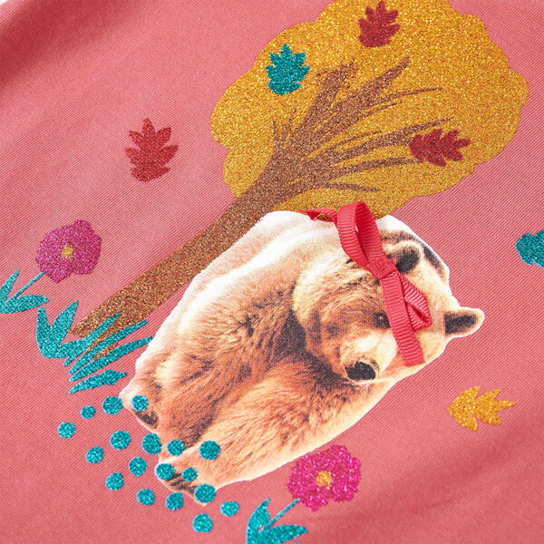 Pikkade varrukatega lastesärk, vanaroosa, 92