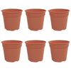 vidaXL &Uuml;mmargune lillepott 6 pcs Kohviroosa &Oslash; 19 x 16 cm Plastmass