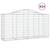 vidaXL kaarekujulised gabioonkorvid 14 tk, 200x50x100/120 cm, raud