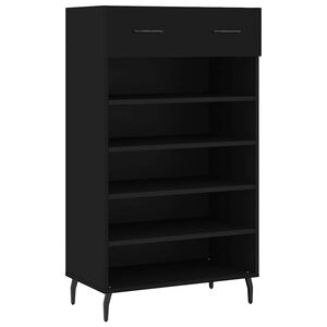 vidaXL jalatsikapp, must, 60 x 35 x 105 cm, tehispuit