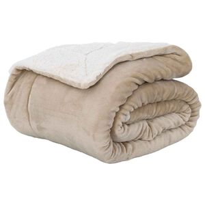 vidaXL Pleed Beež 130 x 150 cm 1 kg Fliis