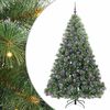 vidaXL Tehisj&otilde;ulupuu koos 300 LED-iga Roheline 210 cm PE ja PVC