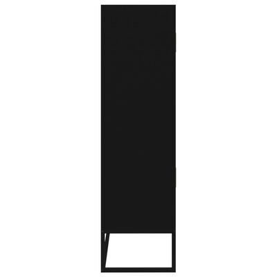vidaXL kõrge kapp, must, 70 x 35 x 125 cm, tehispuit