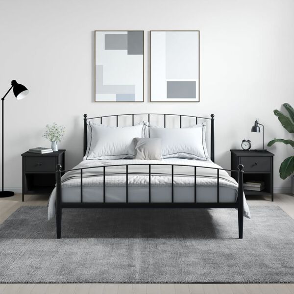 vidaXL &ouml;&ouml;kapid 2 tk, must, 40 x 42 x 50 cm, tehispuit