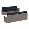 vidaXL Aia Diivanikomplekt padjaga 9 pcs Hall pol&uuml;rotang