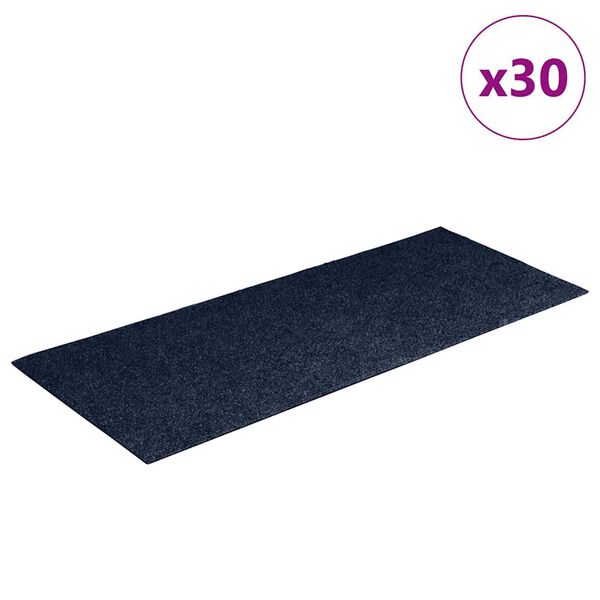 vidaXL isekleepuvad trepimatid, 30 tk, 60 x 25 cm, tumesinised, ristk&uuml;likukujulised