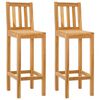 vidaXL Baaritool 2 pcs Pruun Tugev teakpuit