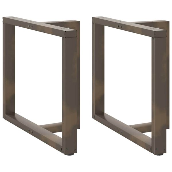 vidaXL s&ouml;&ouml;gilaua jalad, T-kujulised, 2 tk, mustad, 100 x 35 x (72&ndash;73) cm, teras