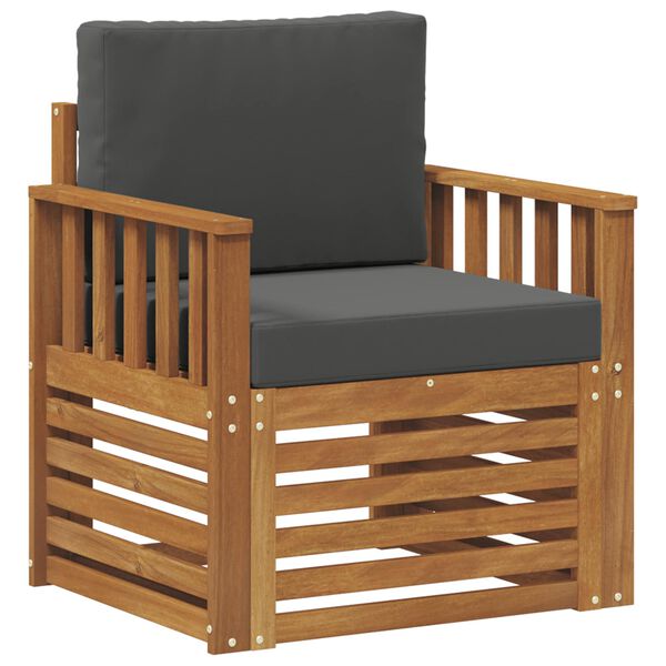 vidaXL V&auml;li diivanikomplekt Tugev akaatsiapuit ja pol&uuml;ester Neutraalne