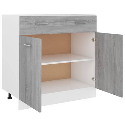 vidaXL alumine köögikapp sahtliga hall Sonoma, 80x46x81,5 cm tehispuit