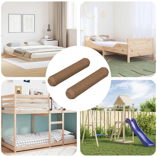 vidaXL Puitpulk 2 pcs Pruun &Oslash;8 x 35 mm T&auml;ispuit