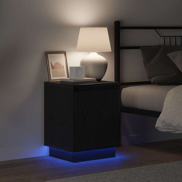 vidaXL &Ouml;&ouml;lambi kapp Must tamm 39 x 34,5 x 50 cm Tehispuit