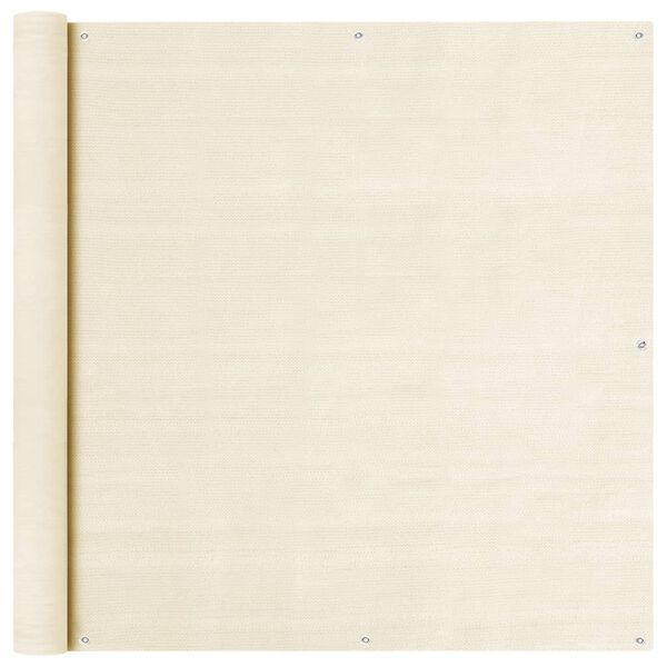 vidaXL rõdusirm, kreemjas, 120 x 300 cm, HDPE