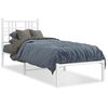 vidaXL metallist voodiraam peatsiga, valge, 80x200 cm