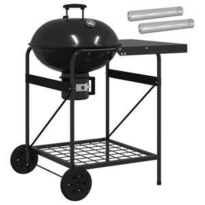 vidaXL S&uuml;si grill suitsetaja torudega 91 x 71 x 107 cm Teras Must