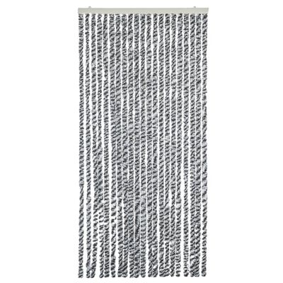 vidaXL putukakardin, hall/must/valge, 56 x 200 cm, šenill