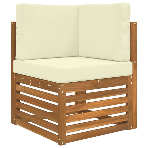 vidaXL Diivanikomplektid 6 pcs Looduslik ja kreem Tugev akatsiapuu