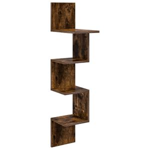 vidaXL Seinariiul Seinale kinnitav Suitsutatud tamm 32 x 21 x 107 cm