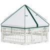 vidaXL 6 Paneeli Koera M&auml;nguaed Valge 122 x 106 x 79 cm Plastmass