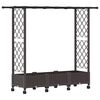 vidaXL T&otilde;stetud Padi Kase ja Katusega Pruun 164 x 40 x 127 cm PP
