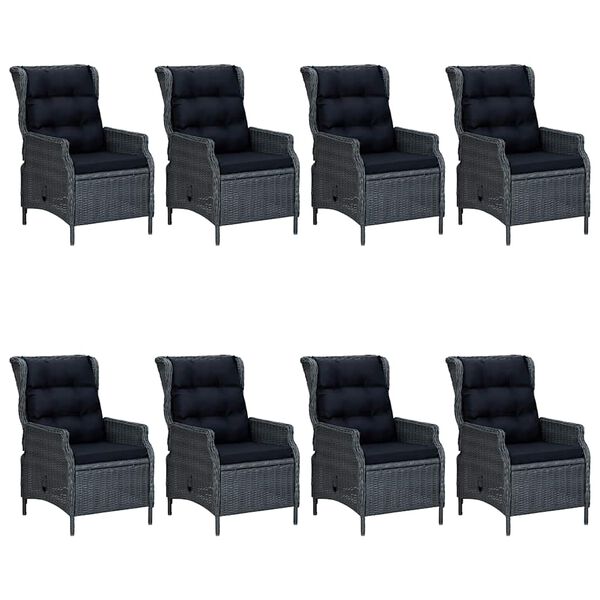 vidaXL 9-osaline aiam&ouml;&ouml;blikomplekt, tumehall