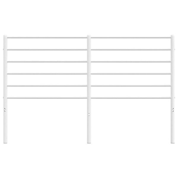 vidaXL metallist vahetatav voodipeats, valge, 150 cm