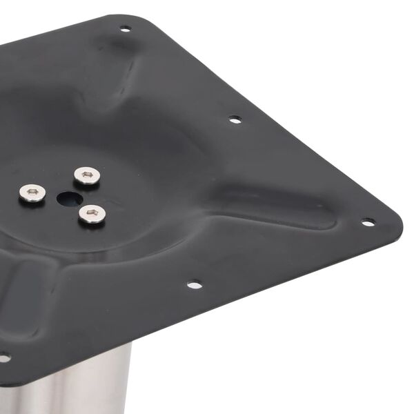 vidaXL bistroolaua jalg, hõbedane, 70 x 40 x 72 cm, roostevaba teras