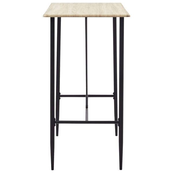 vidaXL 5-osaline baarikomplekt, plast, must