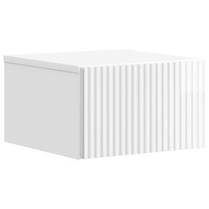 vidaXL Seinale kinnitatav &ouml;&ouml;tis K&otilde;rgl&auml;ikega valge 33 x 34,5 x 20 cm