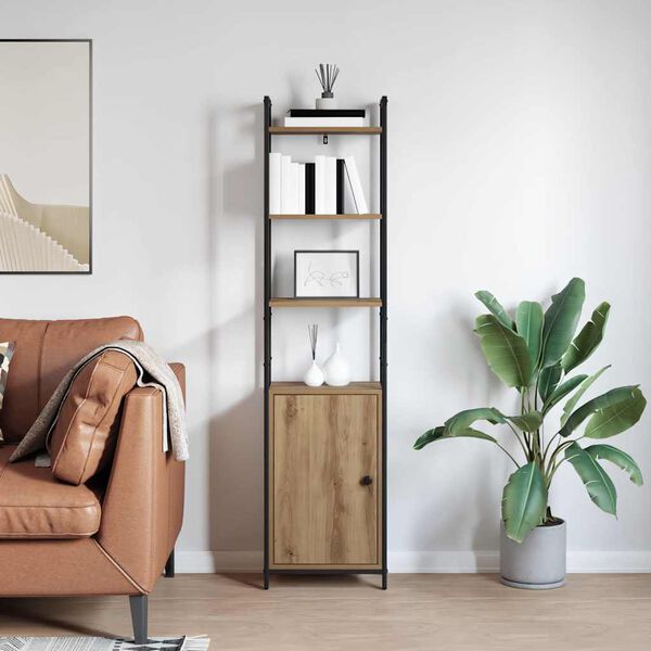 vidaXL Raamaturiiul K&auml;sit&ouml;&ouml;puu 40 x 24 x 161 cm Tehispuit