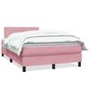 vidaXL Box Vedruvoodi madratsiga Roosa 120x220 cm samet