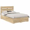 vidaXL Voodi raam sahtliga peaga Sonoma tamm 120 x 200 cm Tehispuit