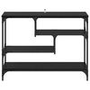 vidaXL Konsoollaud riiuliga Must tamm 100 x 30 x 75 cm Tehispuit