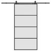 vidaXL l&uuml;kanduks furnituurikomplektiga, must, 102,5 x 205 cm, ESG-klaas