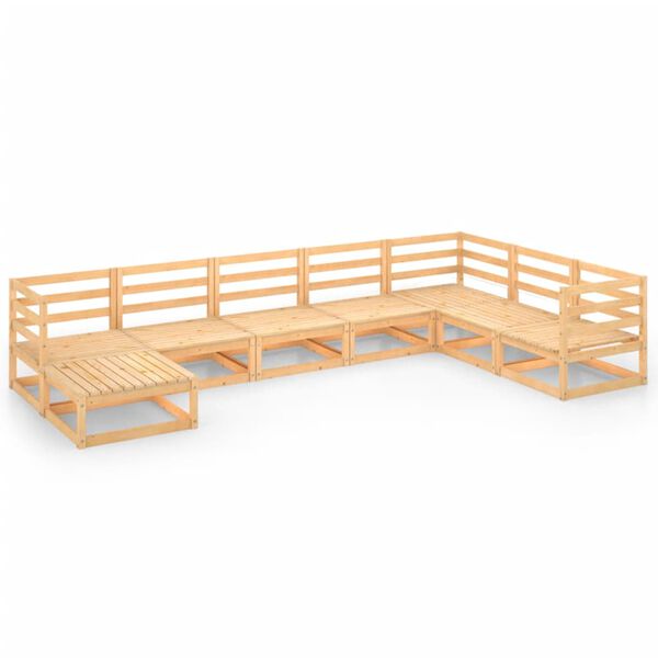 vidaXL 8-osaline aiam&ouml;&ouml;blikomplekt m&auml;nnipuit