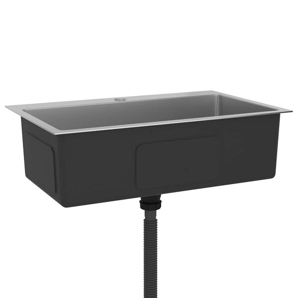 vidaXL käsitsi valmistatud köögivalamu, roostevabast terasest